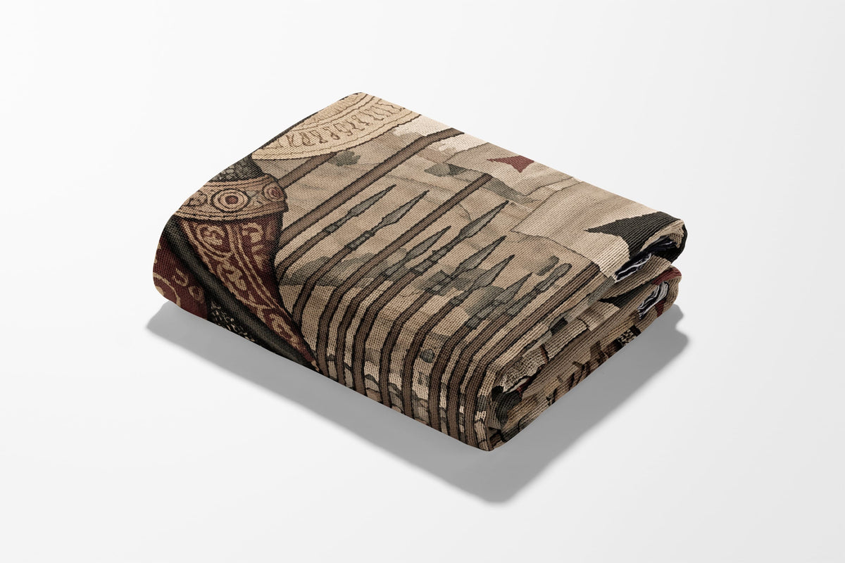 CalmNestStyle Baldwin IV Jerusalem Crusaders Medieval Art Baldwin IV Woven Blanket jacquard woven blanket