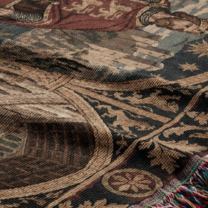 CalmNestStyle Three Kings of Christendom jacquard woven blanket