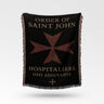 Order of Saint John Deo Adiuvante Hospitallers Dark Woven Blanket