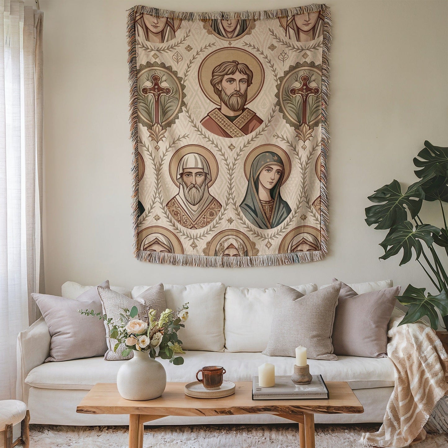 Beautiful Religious Tapestry Wall Hanging for Home Decor