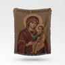 Presveta Bogorodica Virgin Mary Jesus Art Religious Woven Blanket