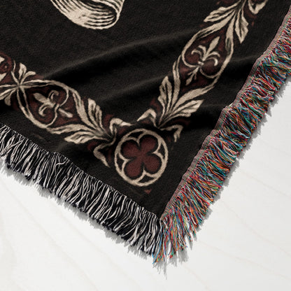 CalmNestStyle Knights Hospitaller Fides Caritas Unitas Dark Woven Blanket jacquard woven blanket