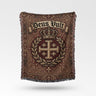 Regal Deus Vult Jerusalem Cross Woven Blanket