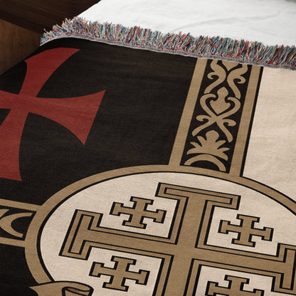 MyDesigns Ancient Orders I Deus Vult Night jacquard woven blanket