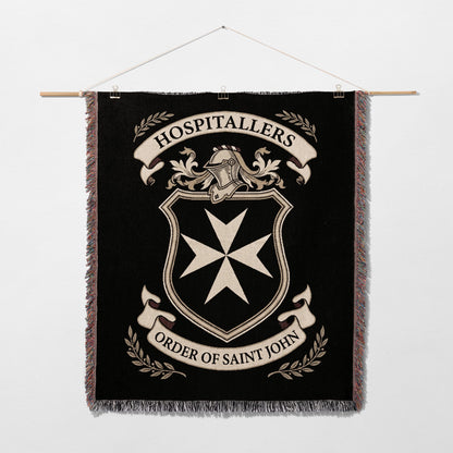 CalmNestStyle Hospitallers Order of Saint John Heraldic Woven Blanket jacquard woven blanket