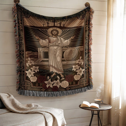 Jesus Christ Resurrection Tapestry Wall Art Decor