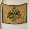 Byzantine Double Headed Eagle Flag Woven Blanket