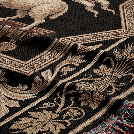 CalmNestStyle Agnus Dei Ornate Woven Blanket jacquard woven blanket