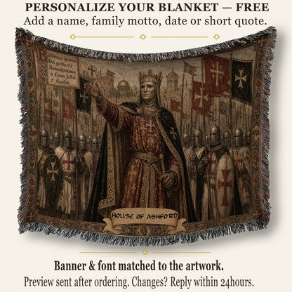 CalmNestStyle Baldwin IV Rex Hierosolymitanus jacquard woven blanket