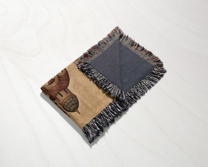 CalmNestStyle Holy City Last Supper Horizontal Tapestry - Byzantine Icon jacquard woven blanket