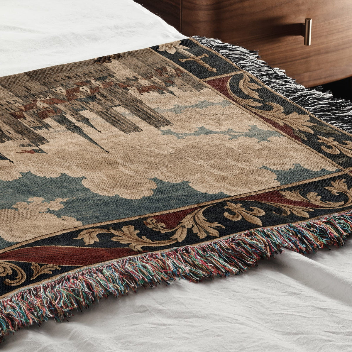 CalmNestStyle Joan of Arc at Orleans jacquard woven blanket