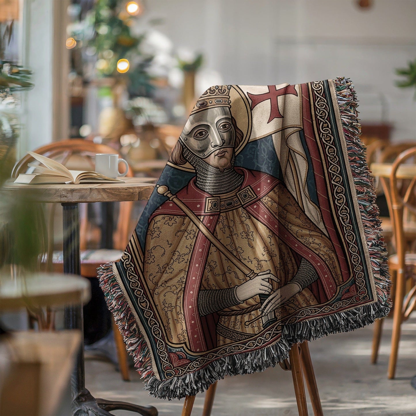 Majestic Medieval Knight Design Artistic Tapestry