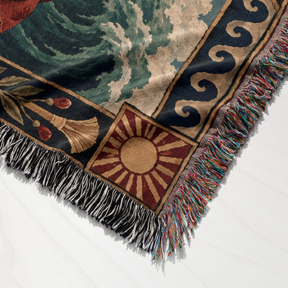 CalmNestStyle Moses and the Exodus Crossing jacquard woven blanket