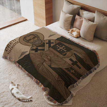 Religious Saint Image Keepsake Blanket