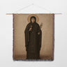 Saint Agnes of Montepulciano with Cross And Palm Woven Blanket