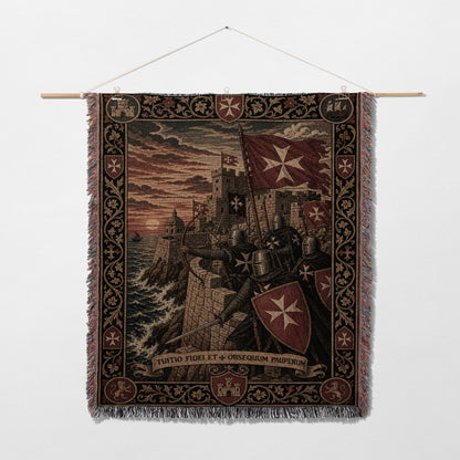 CalmNestStyle Great Siege of Malta Hospitaller Woven Blanket jacquard woven blanket