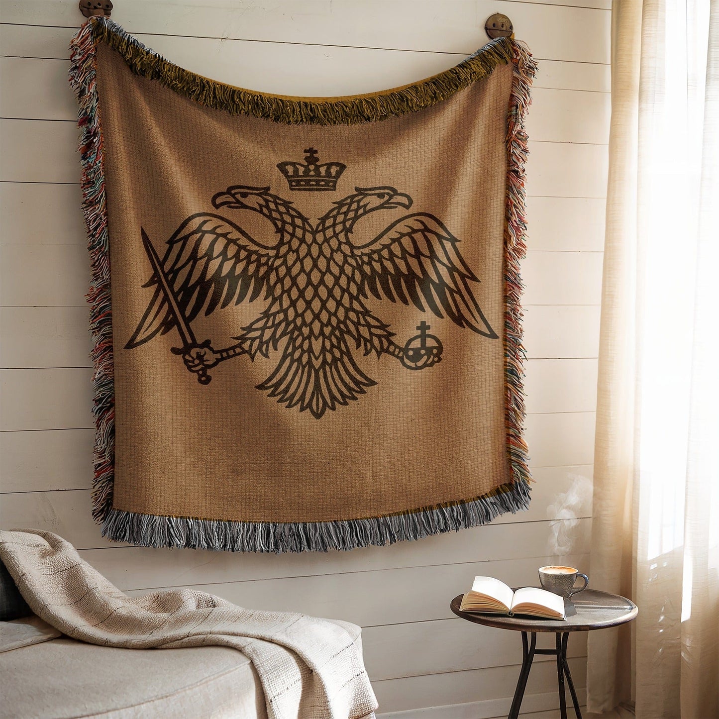 Elegant Double-Headed Eagle Tapestry Home Decor