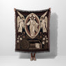 Jesus Christ Resurrection Angels Lilies Woven Blanket