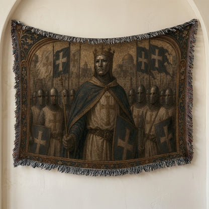 CalmNestStyle Baldwin IV Before His Knights jacquard woven blanket