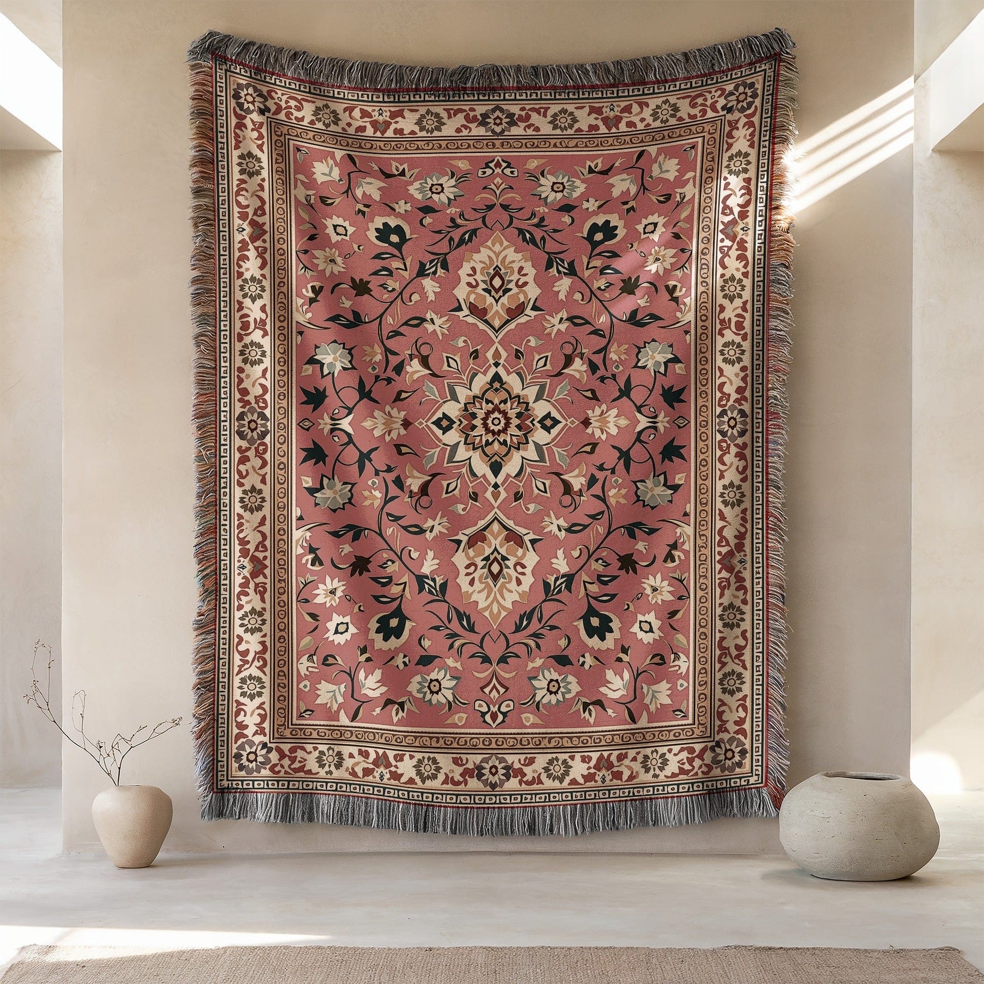 Floral and Geometric Pattern Wall Hanging į