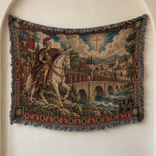 CalmNestStyle Constantine In Hoc Signo Vinces jacquard woven blanket