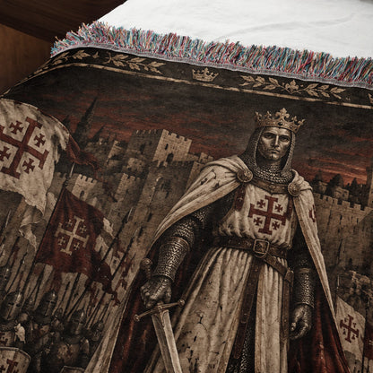 MyDesigns Baldwin IV I King of Jerusalem at Sunset jacquard woven blanket