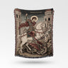 Saint George Dragon Slayer Iconic Religious Woven Blanket