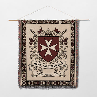 CalmNestStyle Hospitaller Order Fides Caritas Unitas Light Woven Blanket jacquard woven blanket