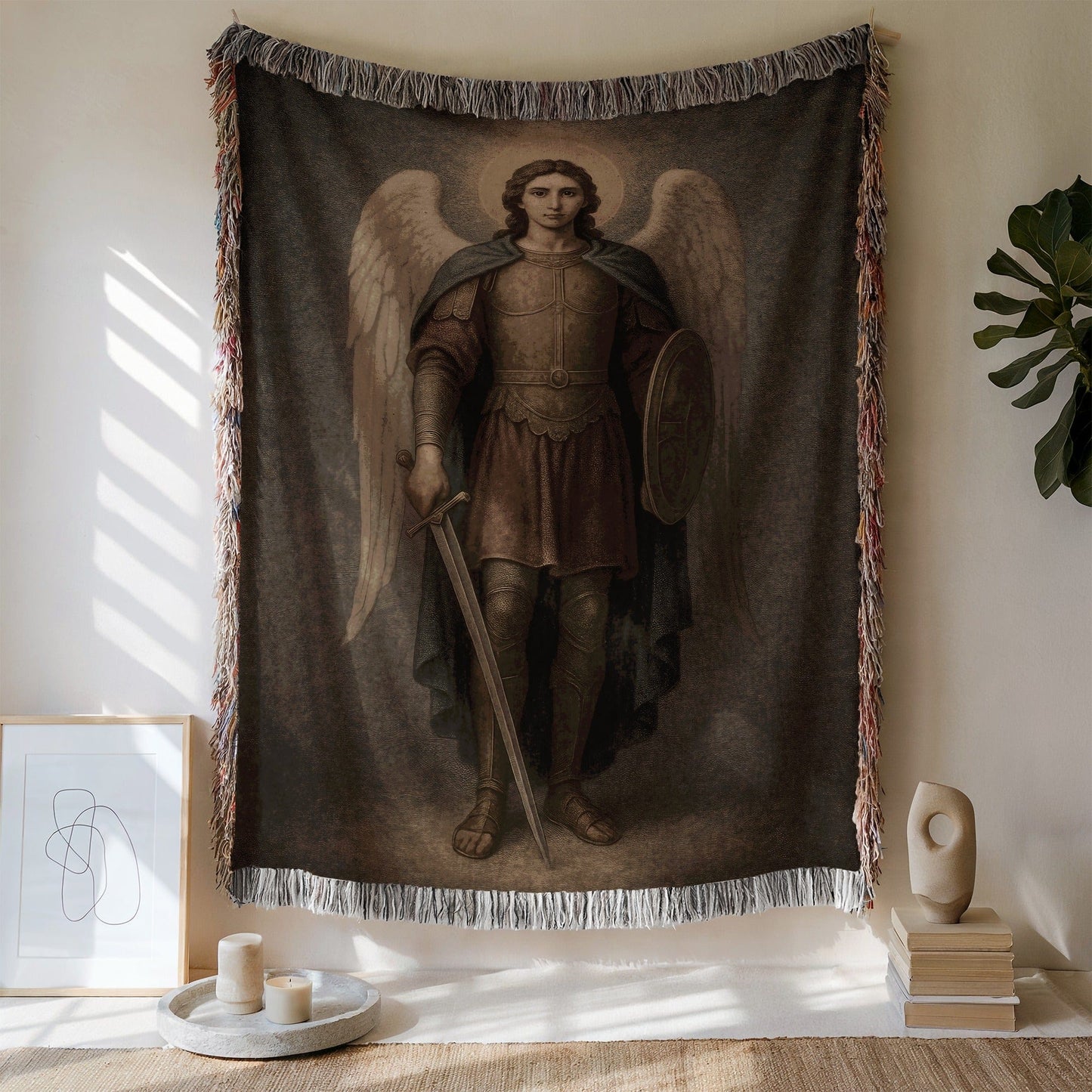 Guardian Angel Tapestry Banner Wall Hanging Decor