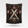Crusader Swords Shields and the Deus Vult Templar Woven Blanket