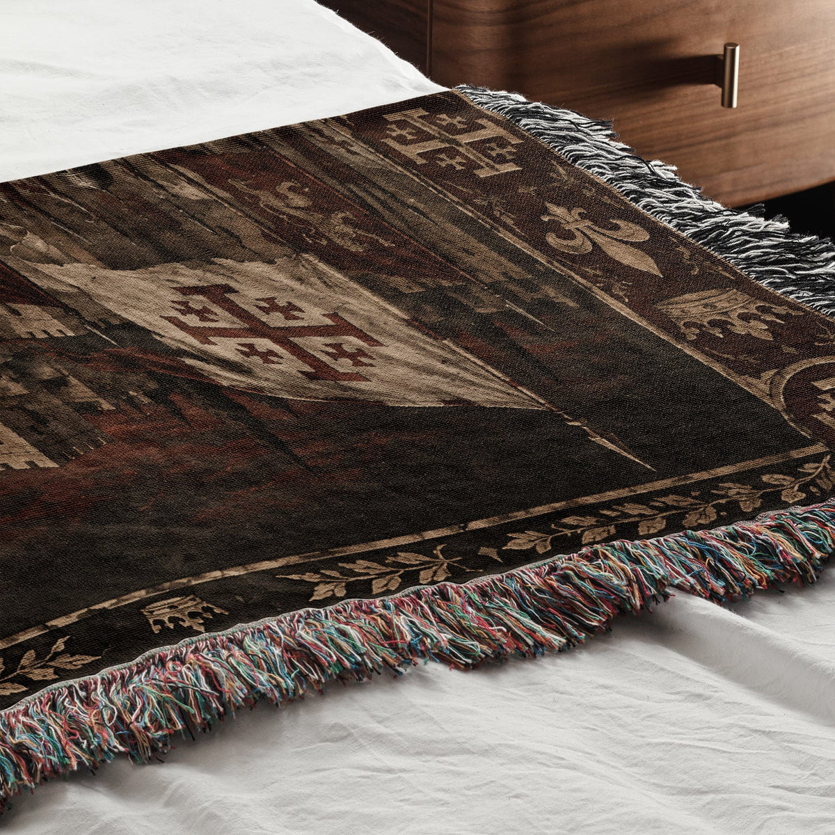 MyDesigns Baldwin IV I King of Jerusalem at Sunset jacquard woven blanket