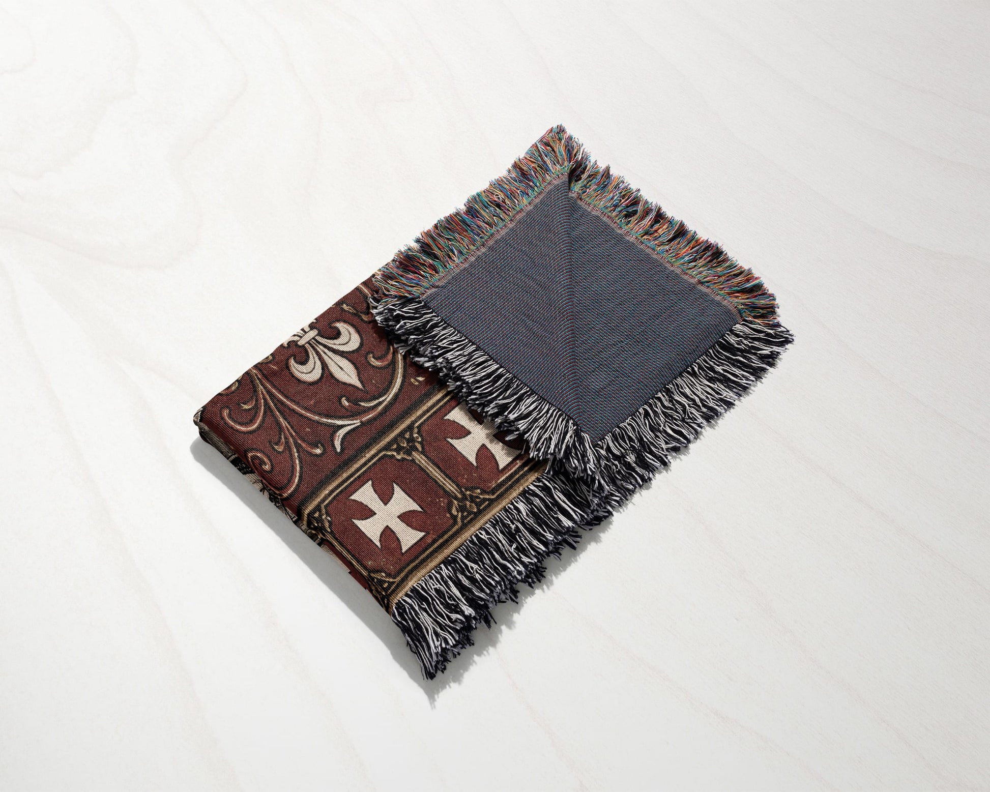 MyDesigns Medieval Knight Tapestry – Templar & Hospitaller Knights Duel Woven Blanket, Santiago Shield jacquard woven blanket