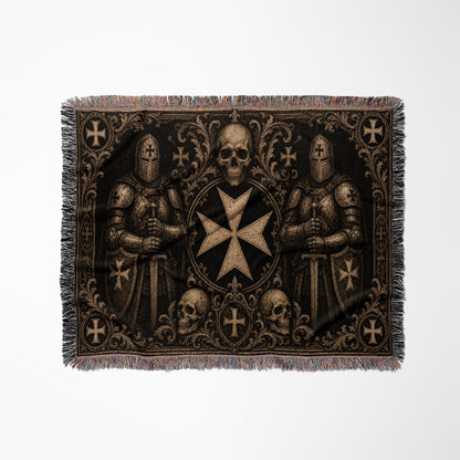 CalmNestStyle The Eight Pointed Cross Knights Under the Cross jacquard woven blanket