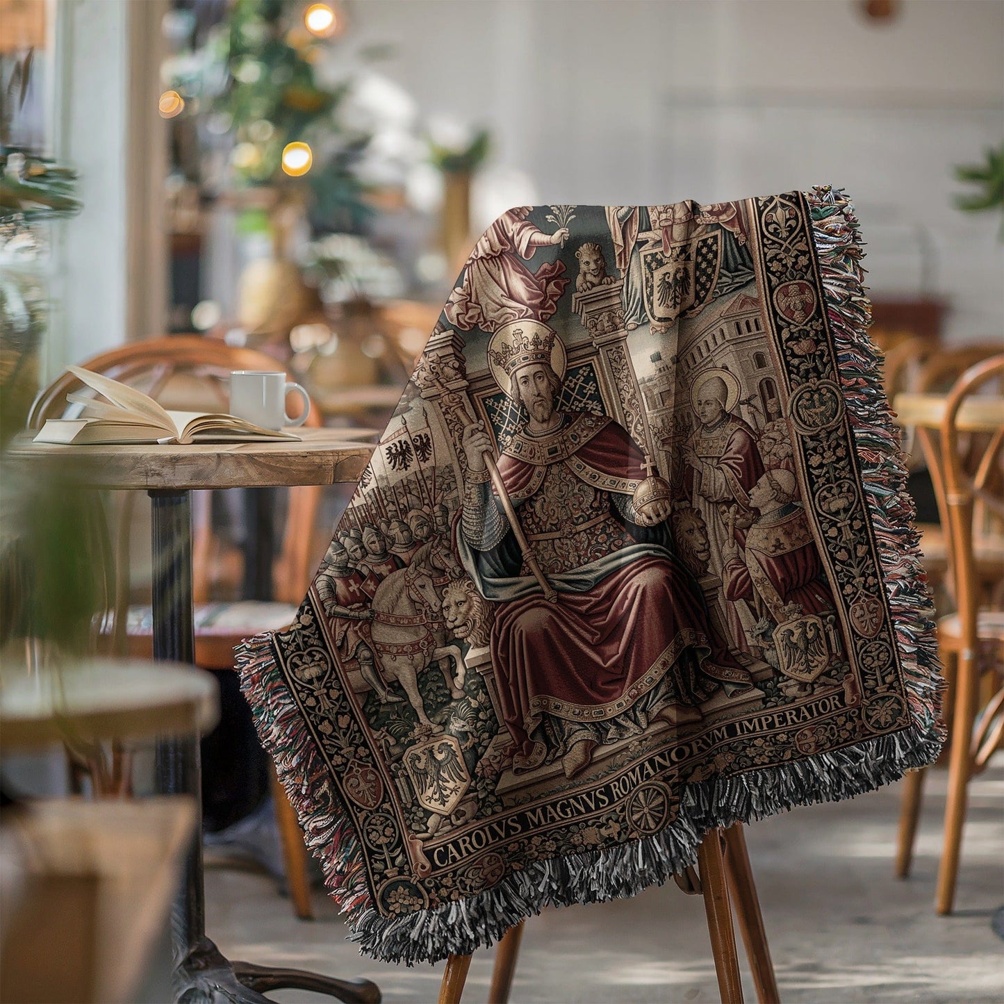 Luxurious medieval design featuring royalty blanket