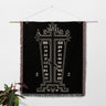 Cross Design with Skull Motif Graphics Art Orthodox Woven Blanket