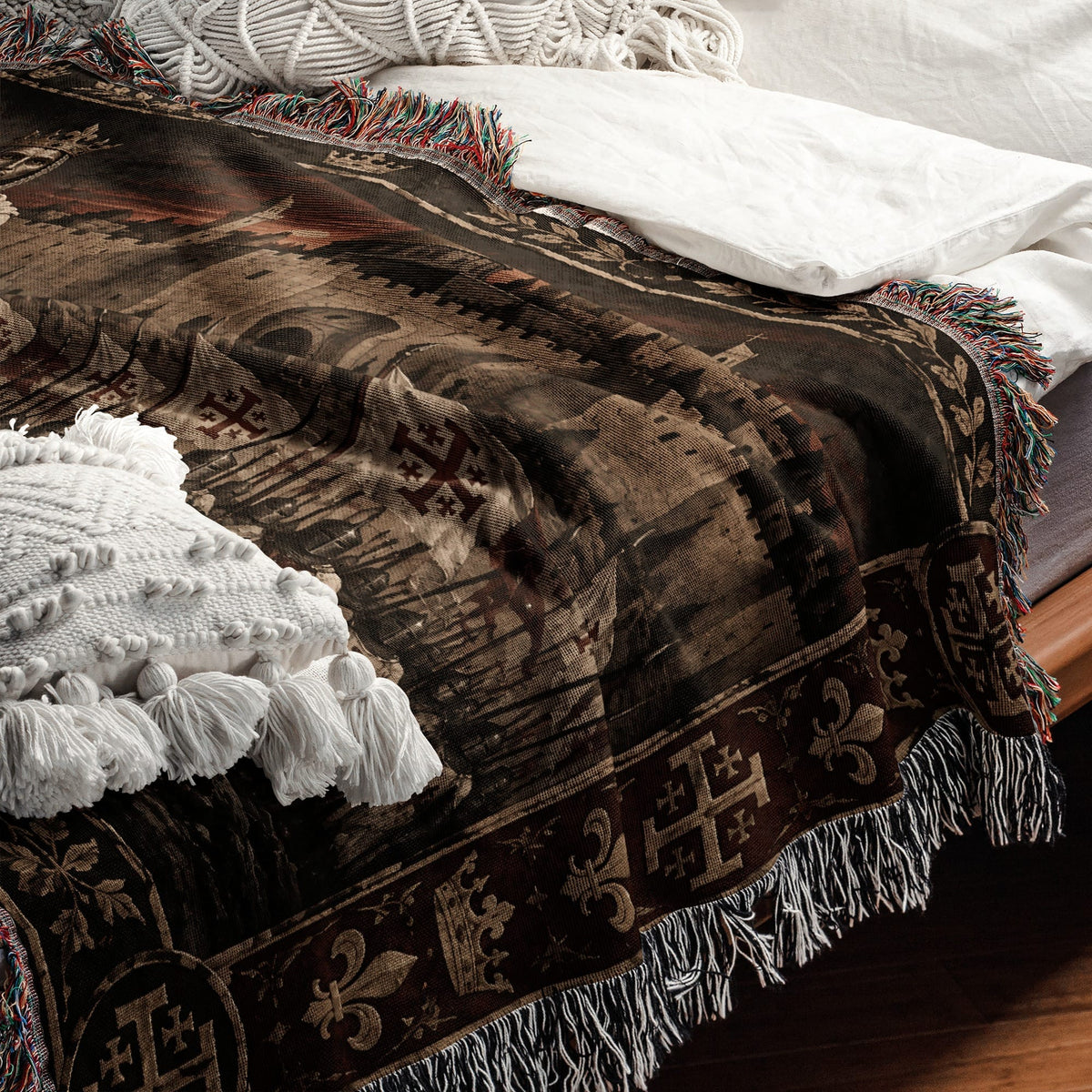 MyDesigns Baldwin IV I King of Jerusalem at Sunset jacquard woven blanket