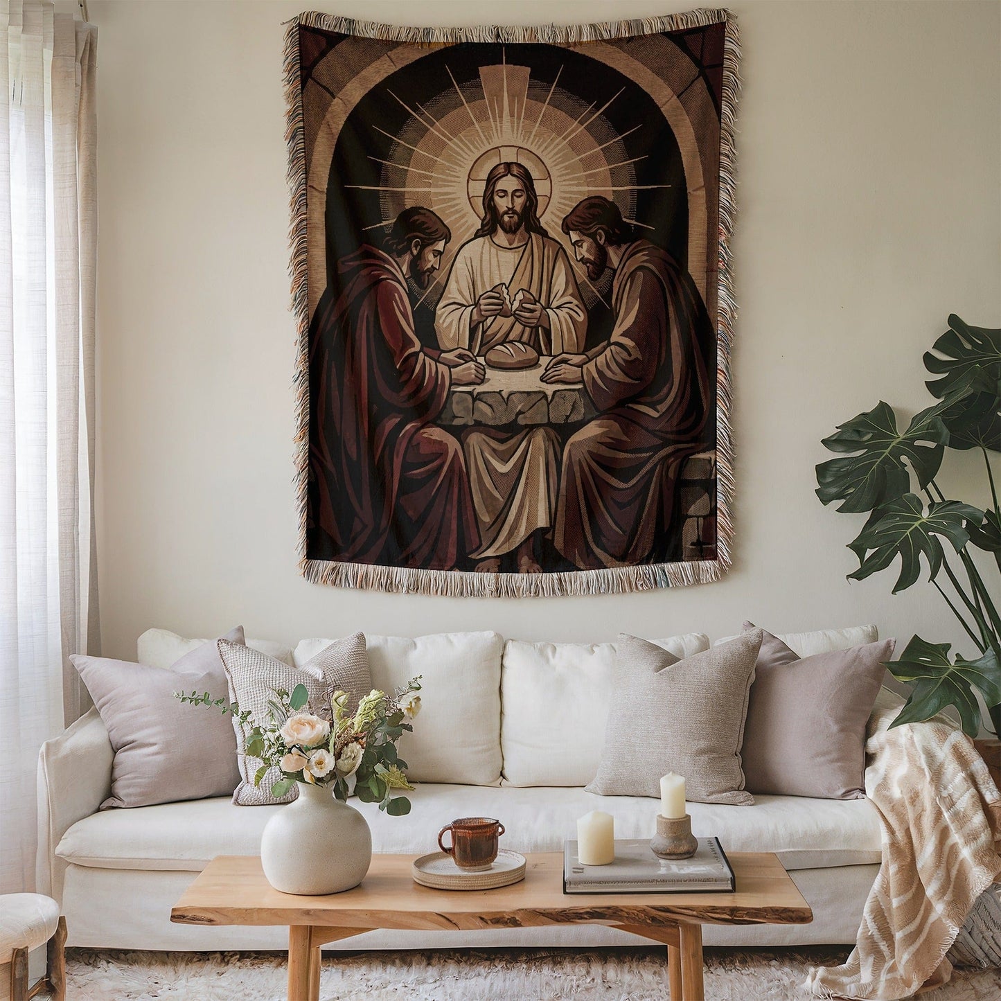 Last Supper Jesus and Disciples Wall Tapestry Decor