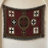 Military Orders Tapestry – Gold Jerusalem Cross Medallion Woven Blanket