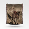 Baldwin IV Masked King with Jerusalem in Background Baldwin IV Woven Blanket