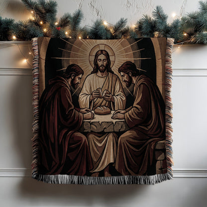 Last Supper with Jesus and Apostles Tapestry Blanket