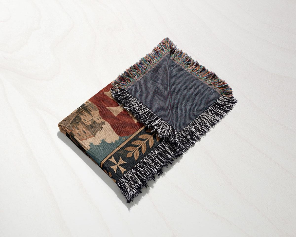 CalmNestStyle Knights of Malta Defending the Fortress Woven Blanket jacquard woven blanket