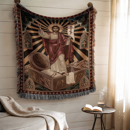Religious Artwork Tapestry with Jesus Imagery Wall Decor