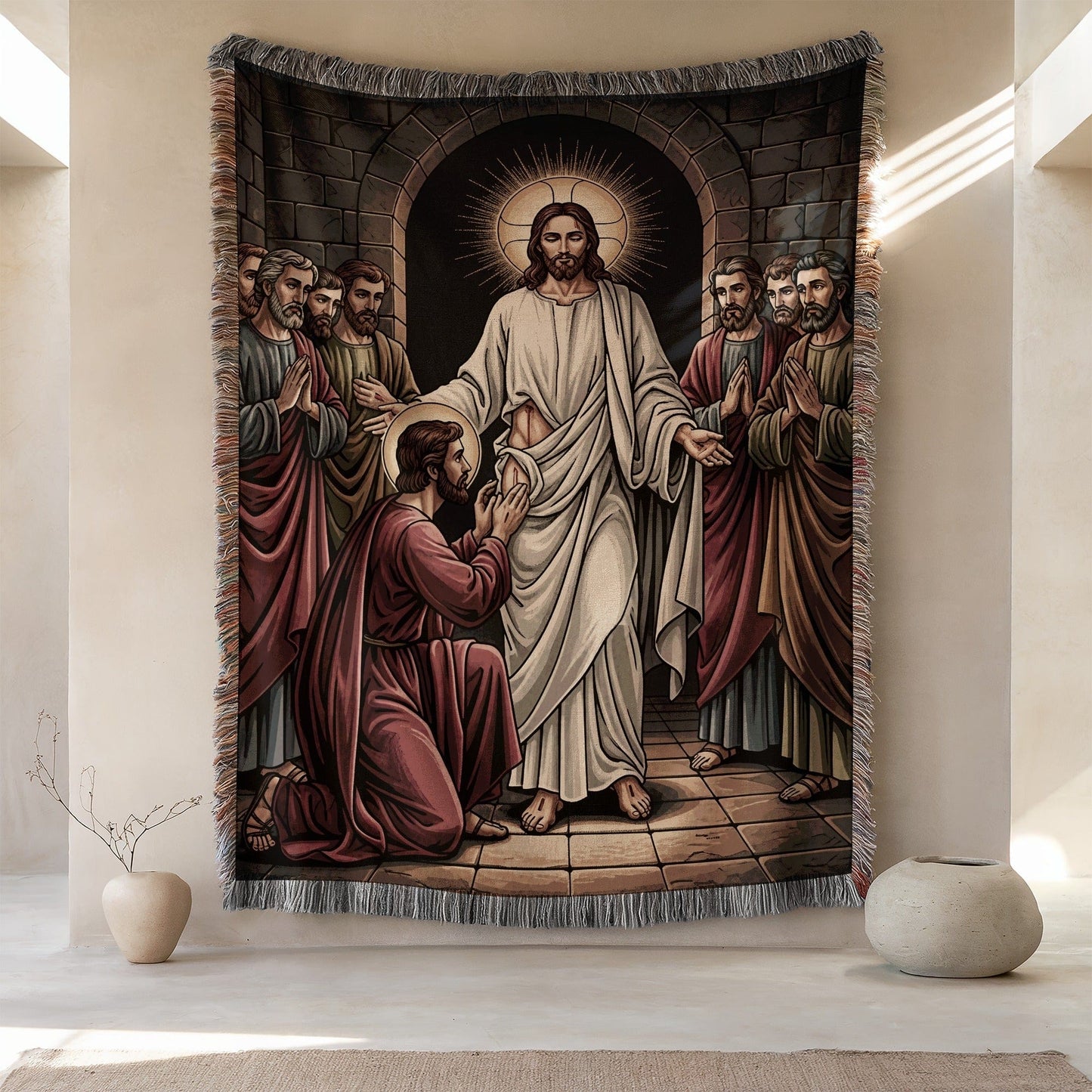Jesus and Disciples Inspirational Art Wall Hanging