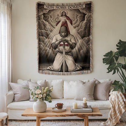 Jesus and Knight Wall Art Tapestry for Home Decor