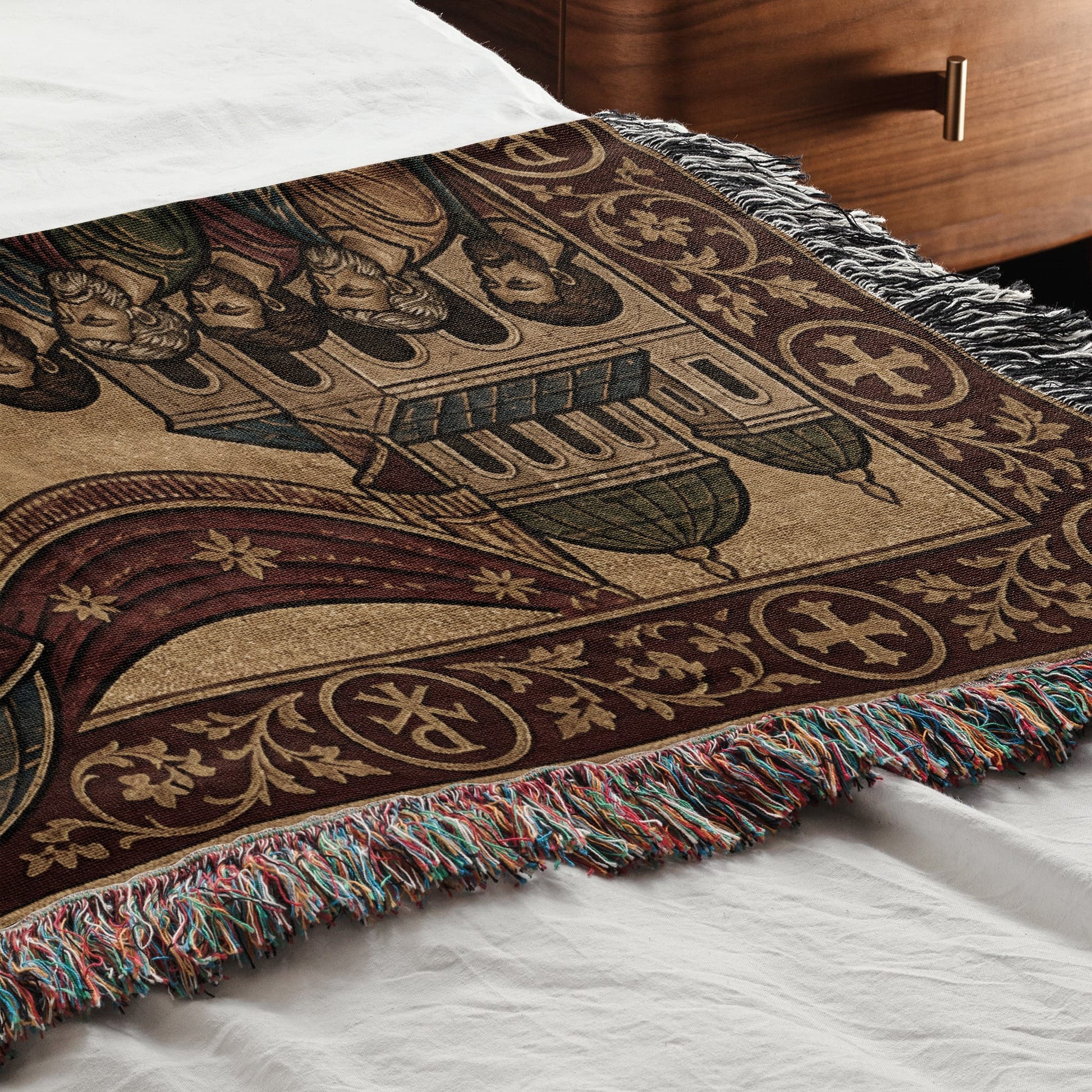 MyDesigns Personalized Orthodox Communion Tapestry - Custom Name Date jacquard woven blanket