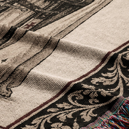 CalmNestStyle Templar Knight Standing Guard Woven Blanket jacquard woven blanket