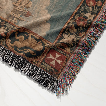 CalmNestStyle Great Siege of Malta 1565 Tapestry Woven Blanket jacquard woven blanket