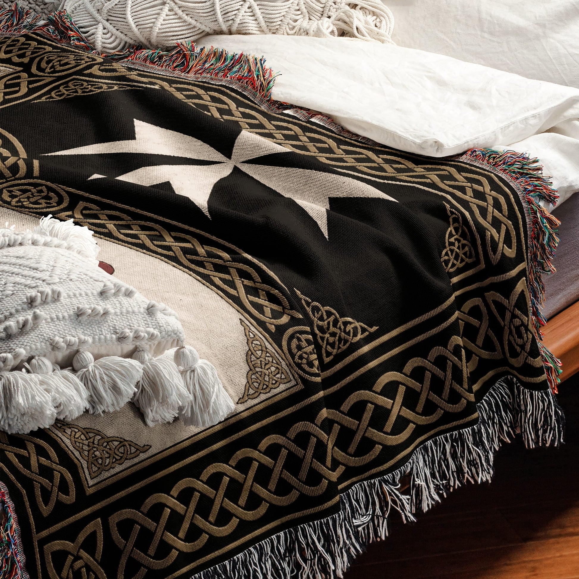MyDesigns Medieval Tapestry Blanket – Calatrava & Crusader Orders Woven Throw jacquard woven blanket