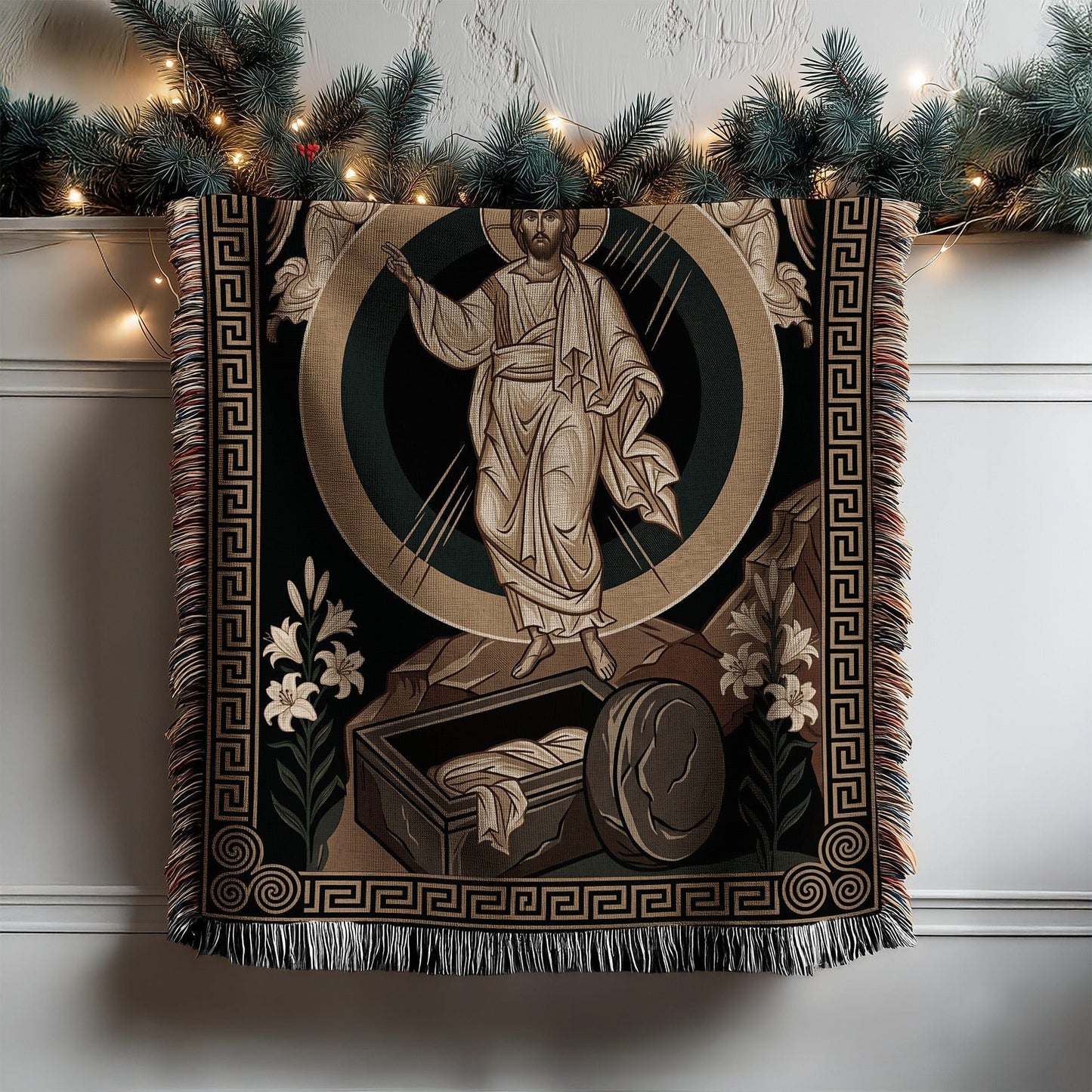 Religious Christian Art Blanket for Home Decor