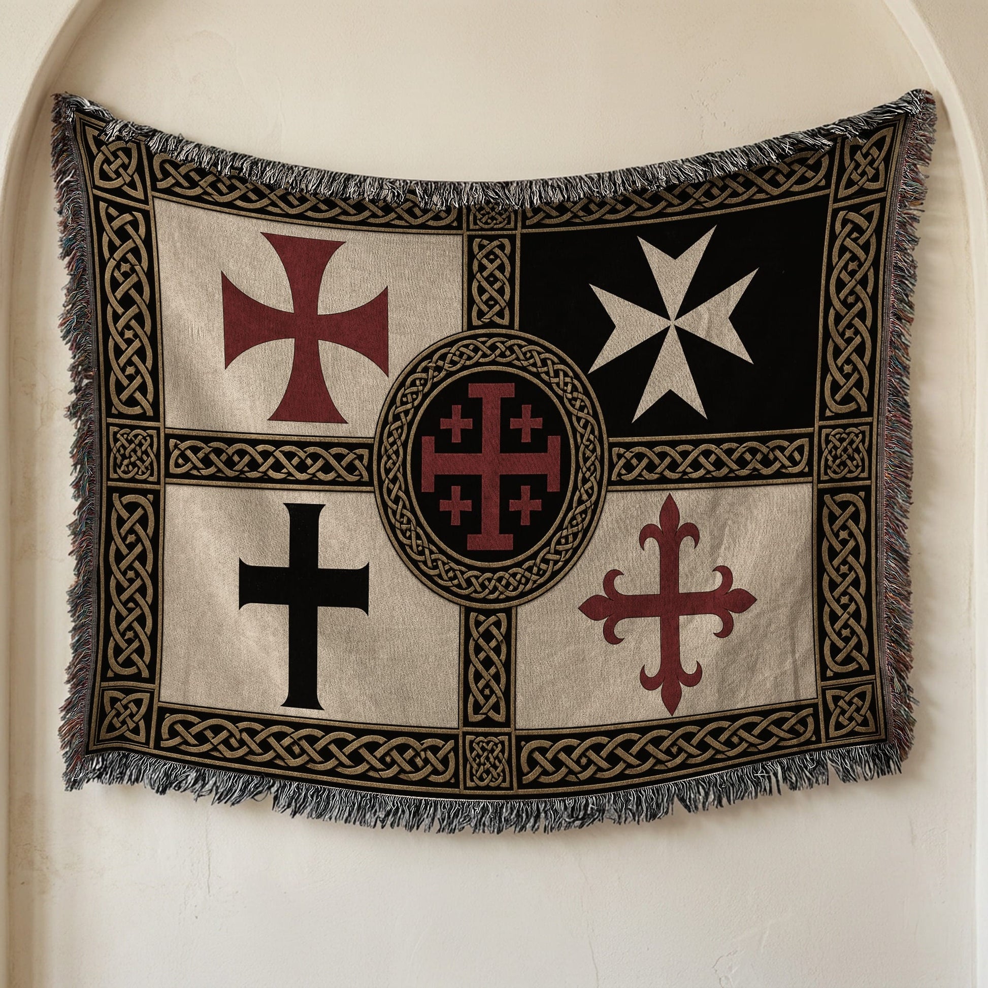 MyDesigns Medieval Wall Hanging – Order of Calatrava & Crusader Knights Woven Blanket jacquard woven blanket